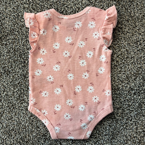 Tahari & Wonderluxe Pink Floral 4 pc Bodysuits Onsie Set Lot 0-3 mo Muslin NWOT - Picture 12 of 15